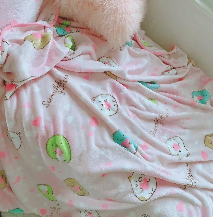 Pink Hamster Fuzzy Blanket