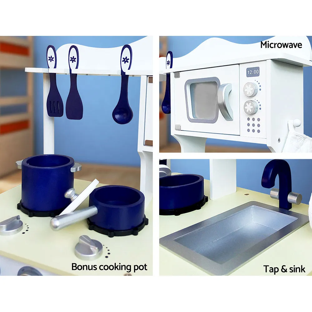 Realistic Wooden Kitchen Play Set - Complete Cookware | Keezi