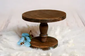 Rustic Cake Stand - 7in Tall - Brown