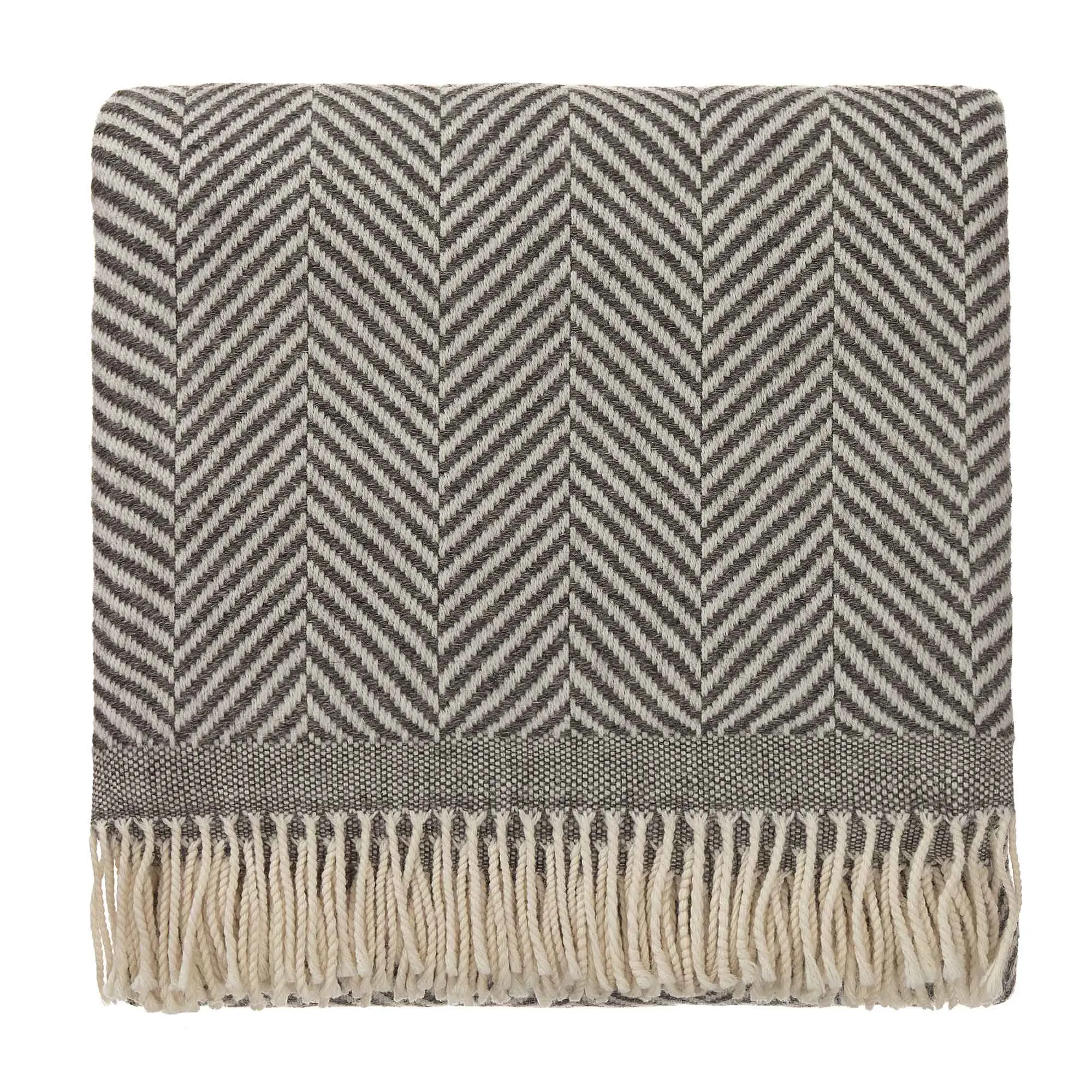 Salla Wool Blanket [Grey/Cream]