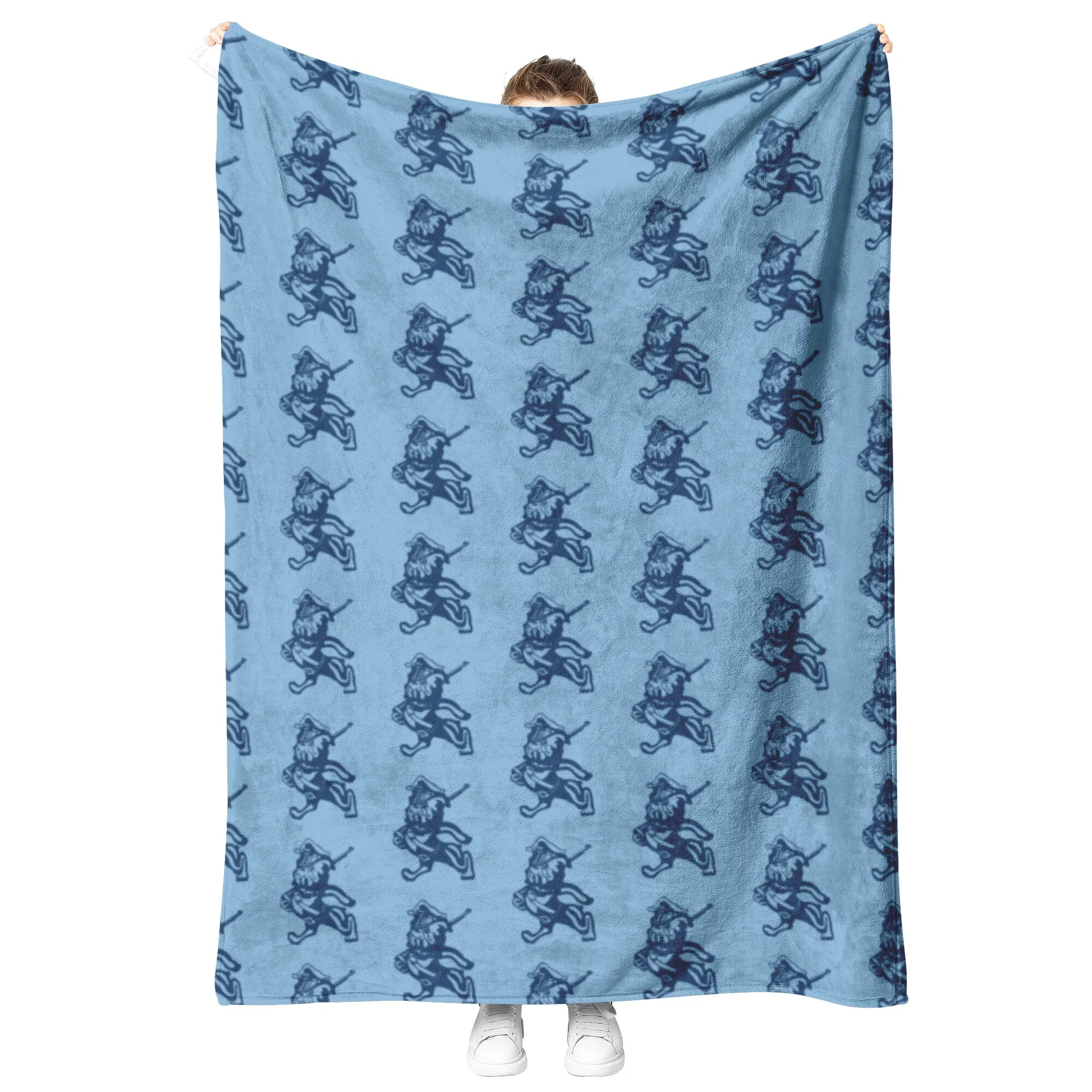 The Citadel, Vintage Marching Bulldog logo, Citadel Blue Blanket