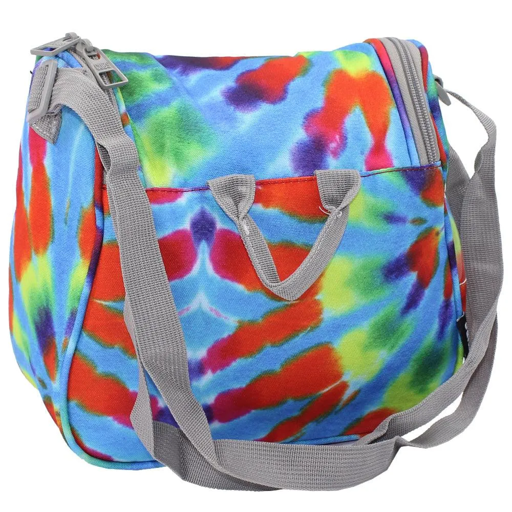 Turqoise Tie Dye Cross Lunch Bag 2