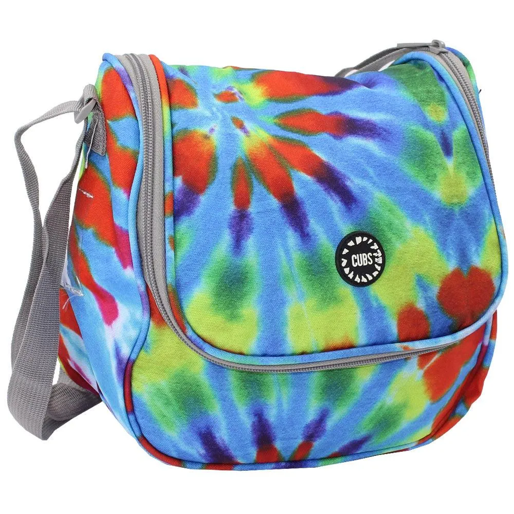 Turqoise Tie Dye Cross Lunch Bag 2