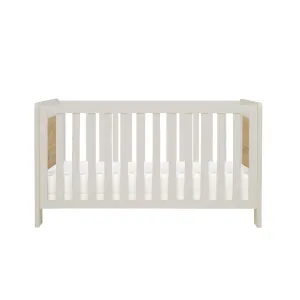 Tutti Bambini Essentials Alba Mini Cot Bed - White Sand / Distressed Oak