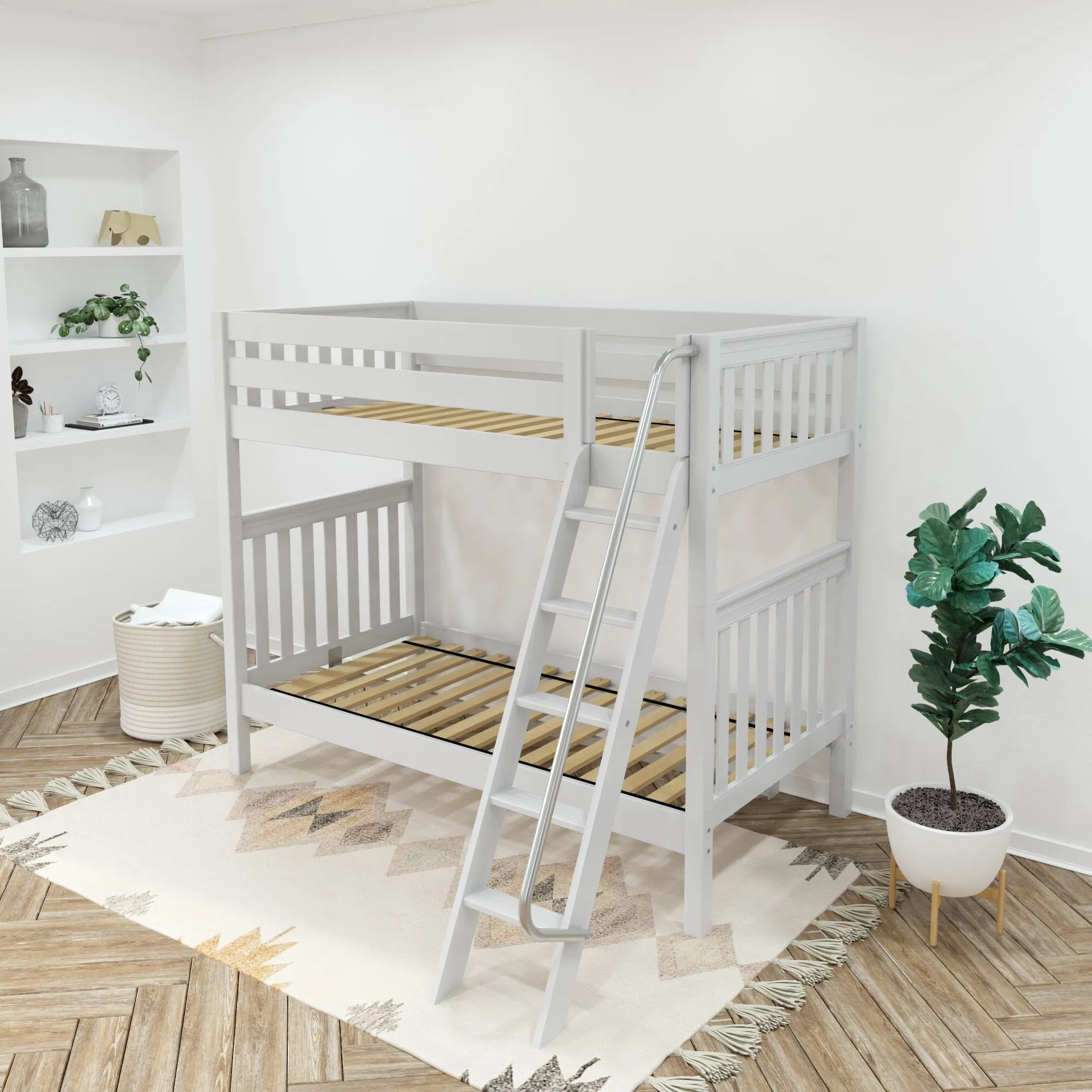 Twin XL High Bunk Bed with Ladder