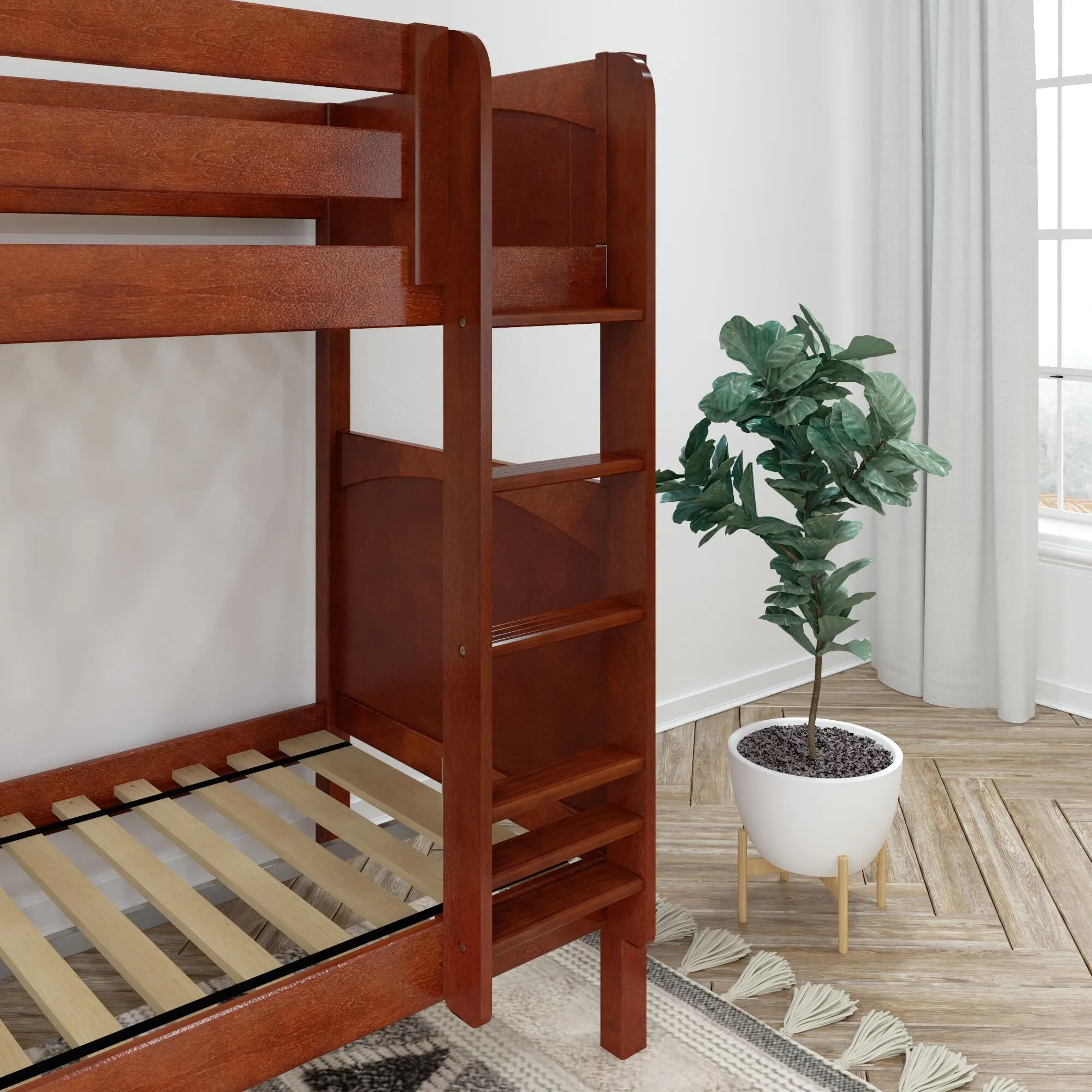 Twin XL High Bunk Bed with Ladder