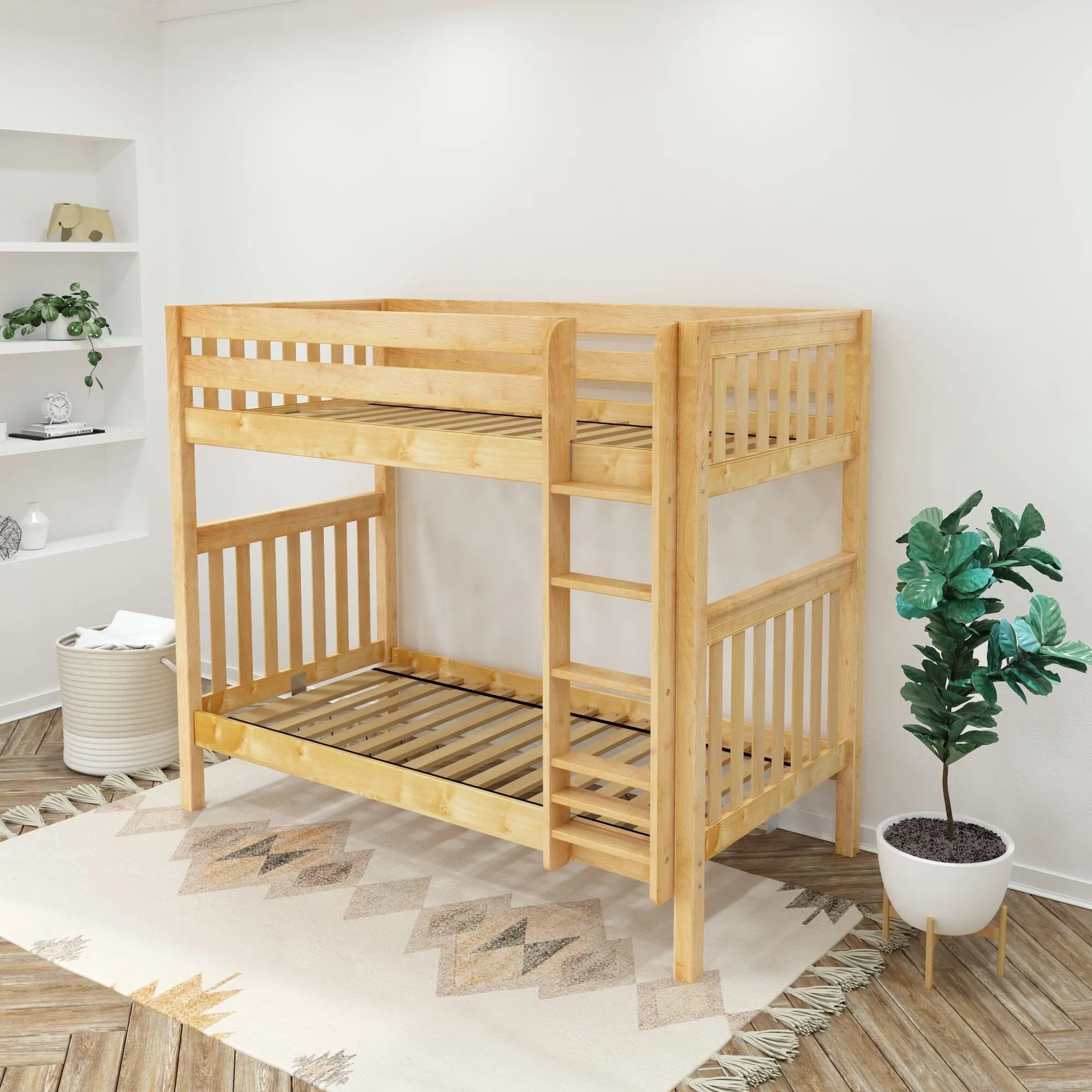 Twin XL High Bunk Bed with Ladder