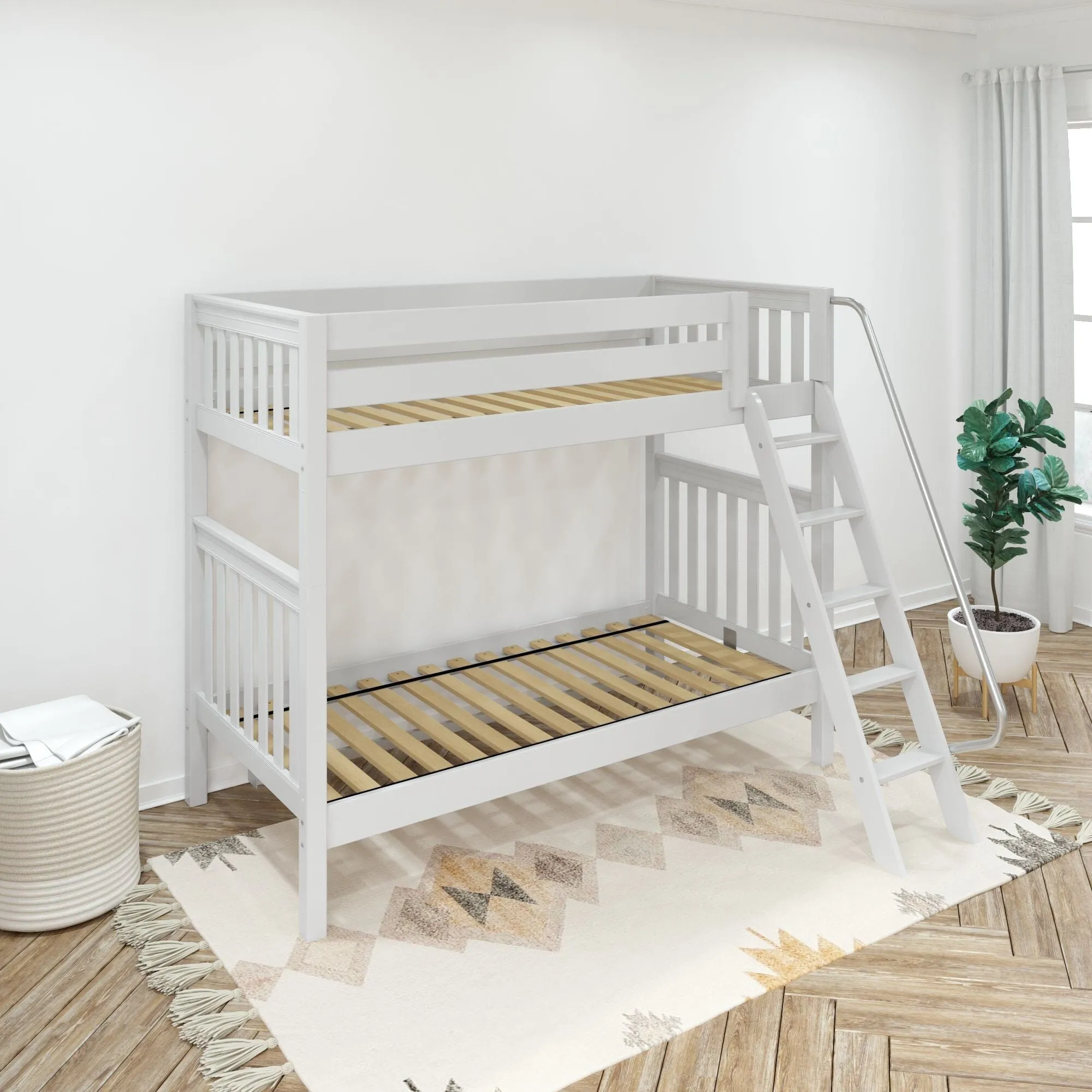 Twin XL High Bunk Bed with Ladder