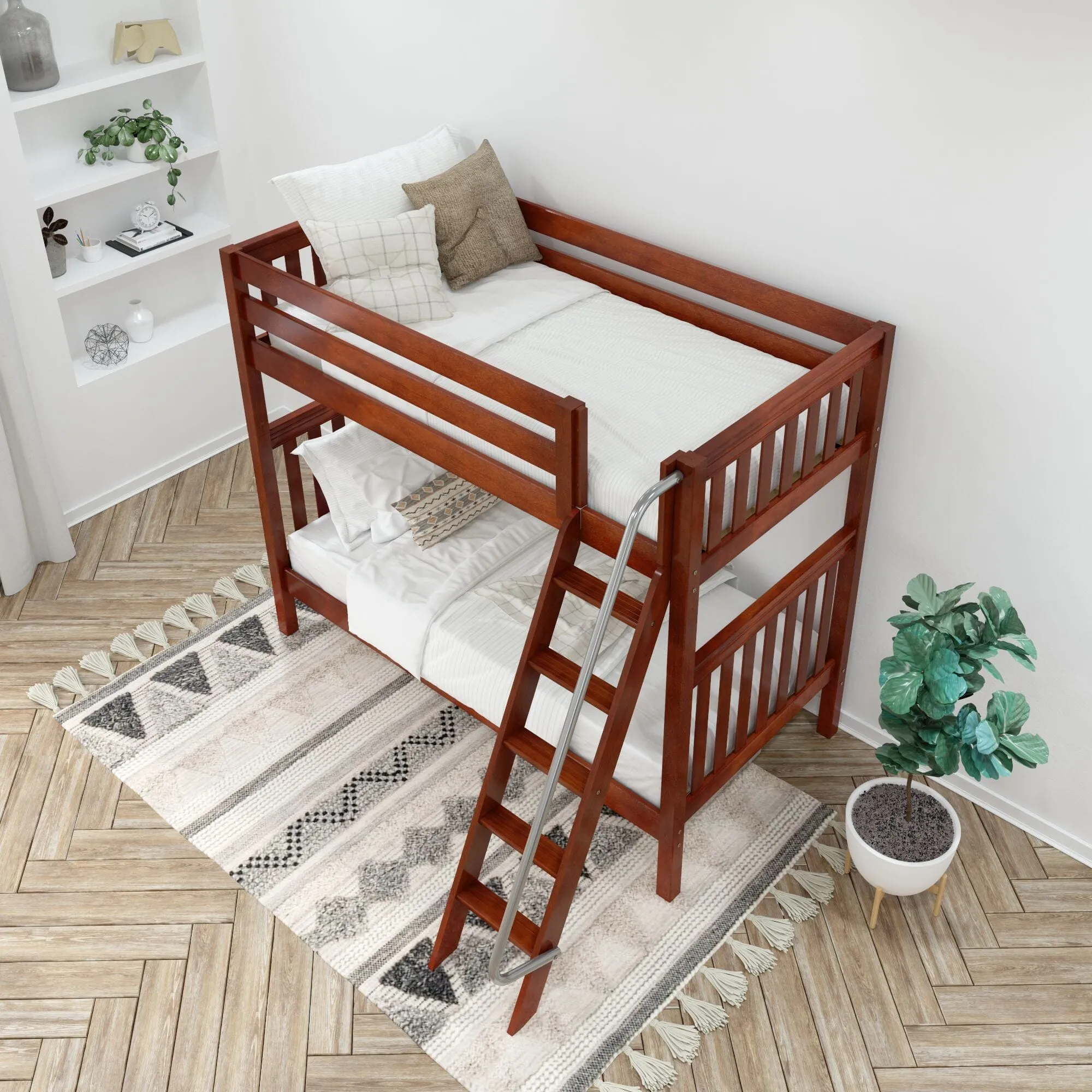 Twin XL High Bunk Bed with Ladder