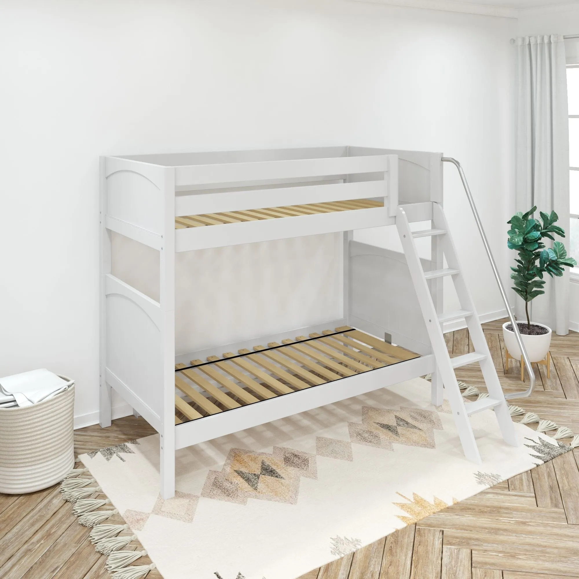 Twin XL High Bunk Bed with Ladder