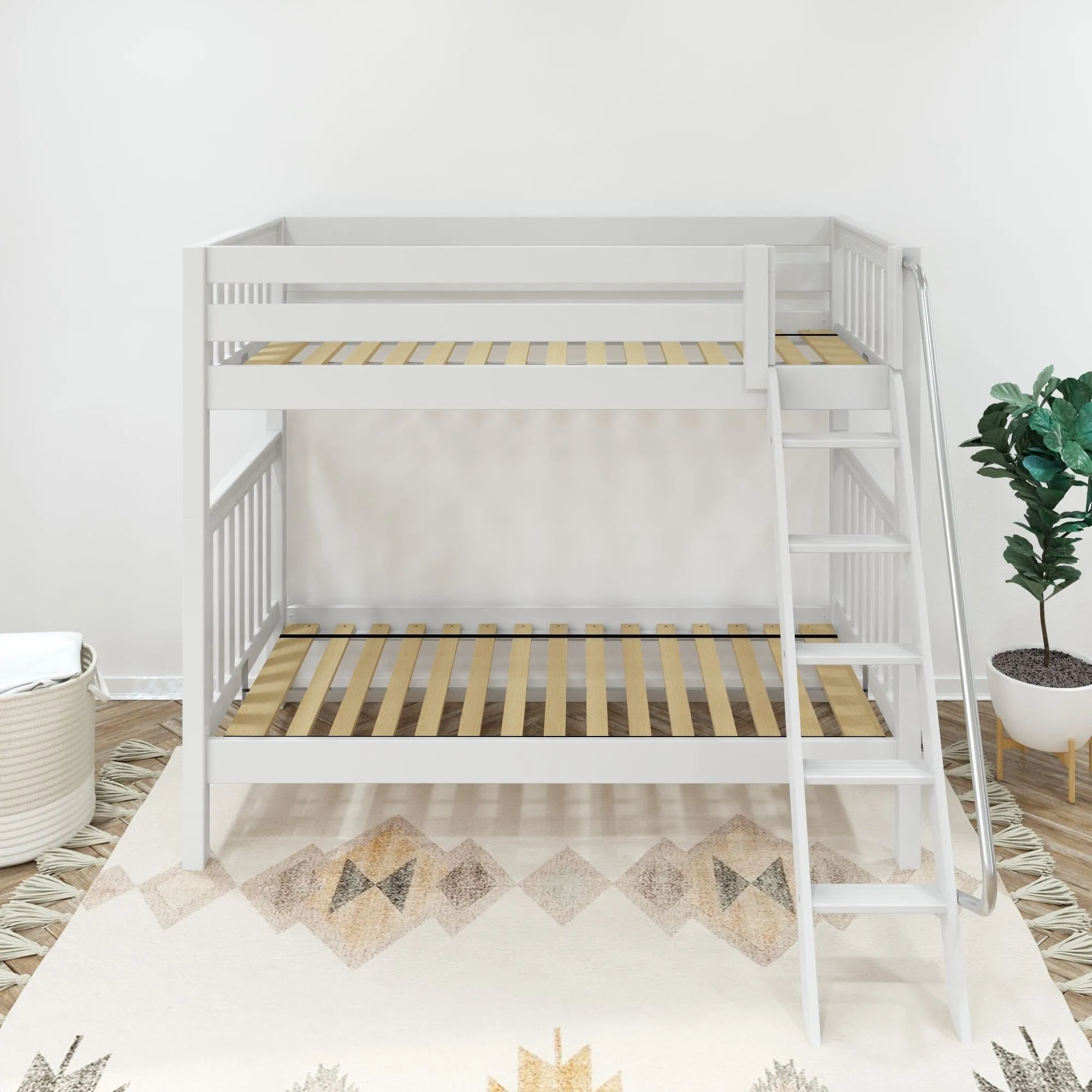 Twin XL High Bunk Bed with Ladder