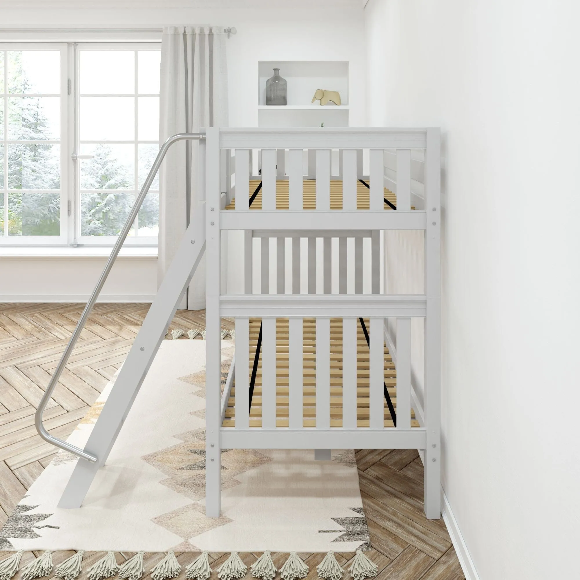 Twin XL High Bunk Bed with Ladder