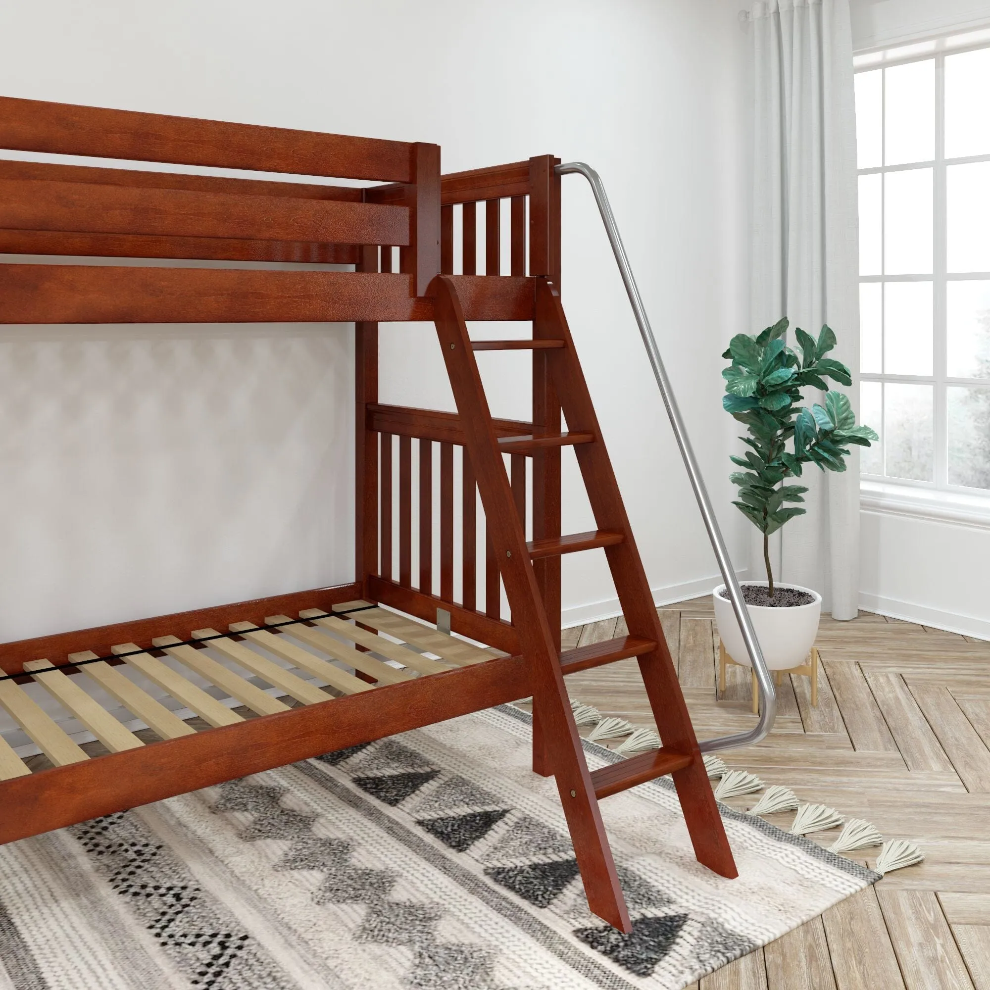 Twin XL High Bunk Bed with Ladder