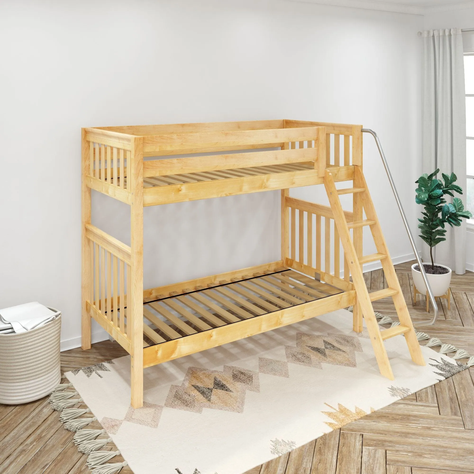 Twin XL High Bunk Bed with Ladder