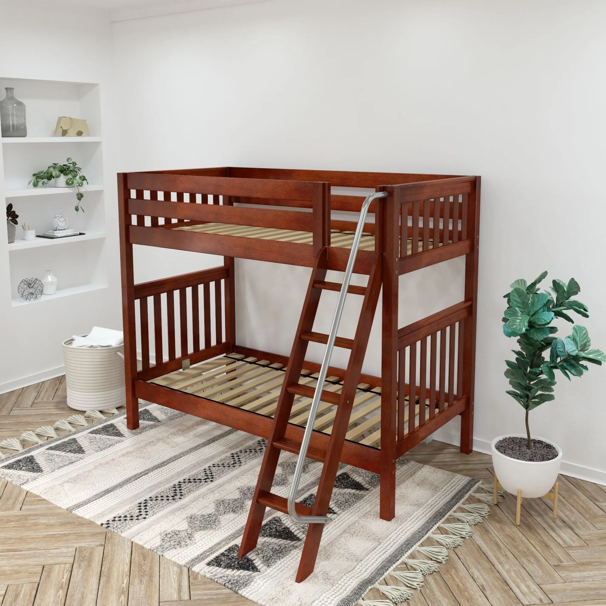 Twin XL High Bunk Bed with Ladder