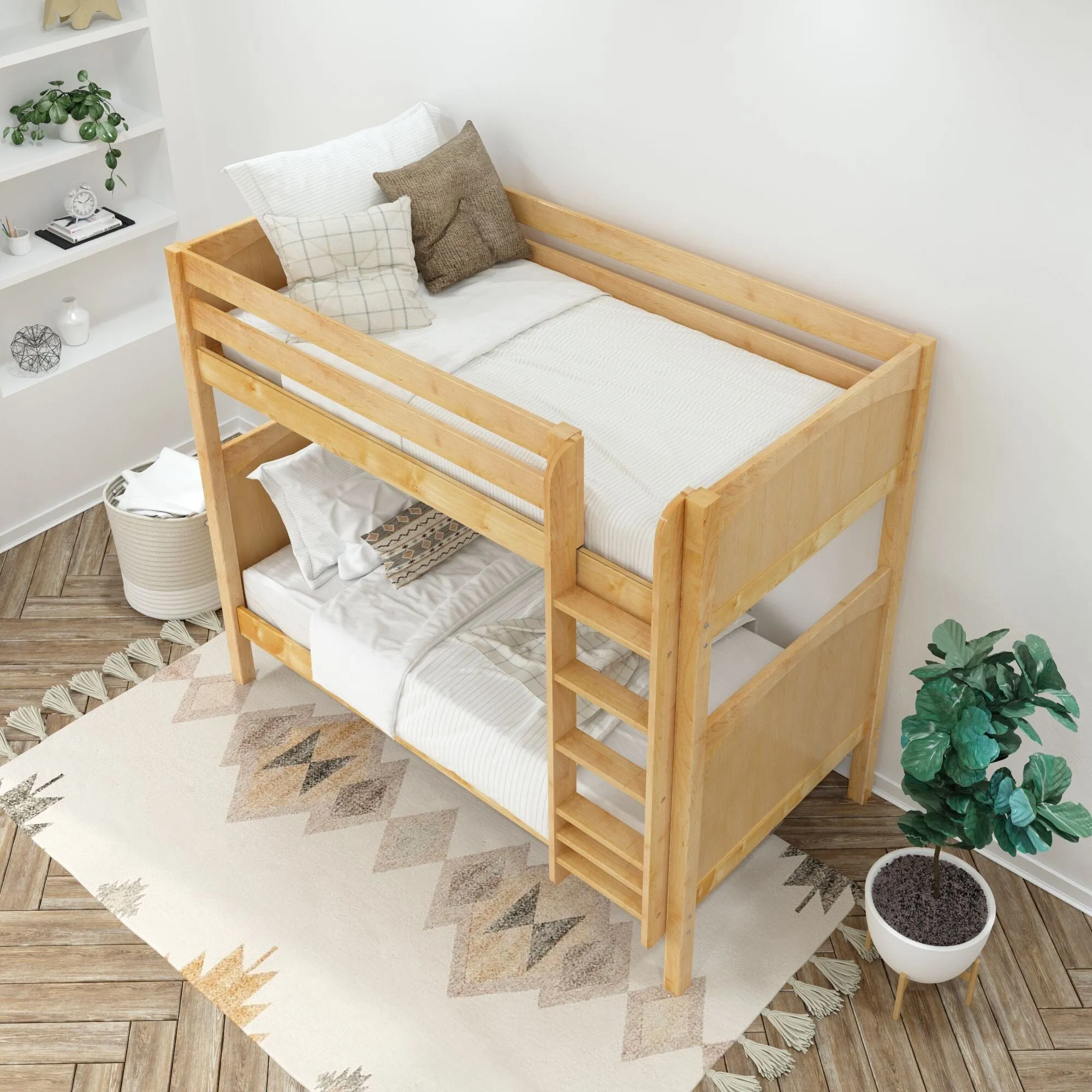 Twin XL High Bunk Bed with Ladder