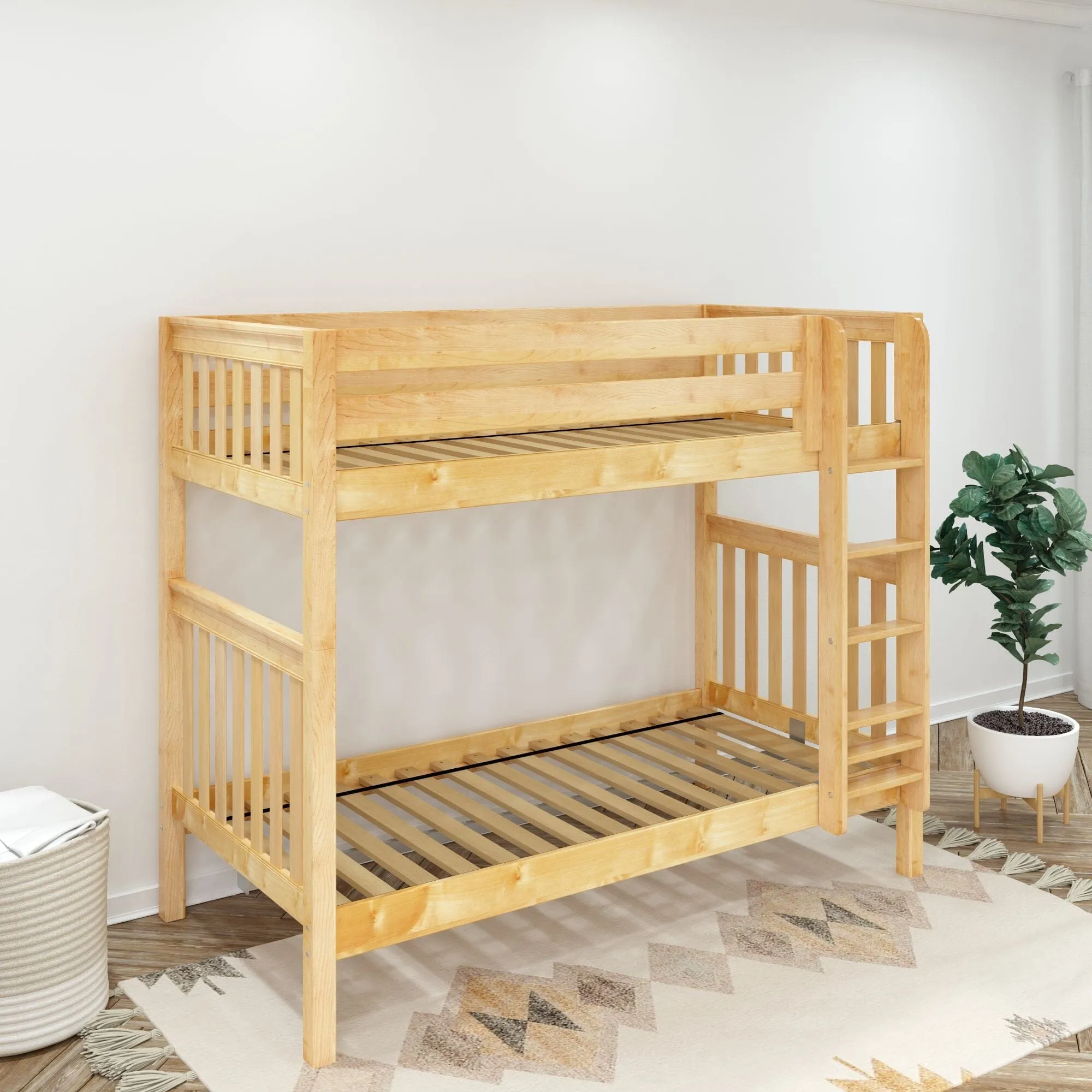 Twin XL High Bunk Bed with Ladder