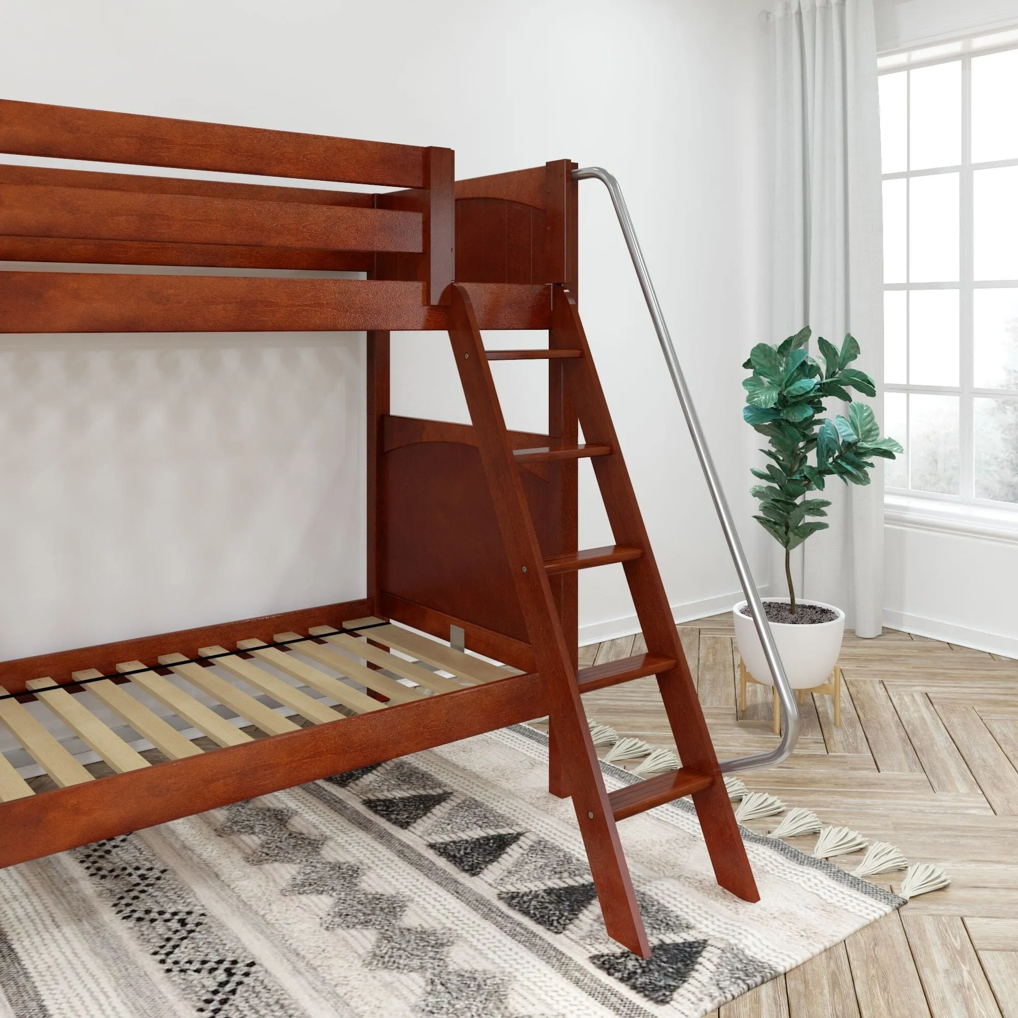 Twin XL High Bunk Bed with Ladder