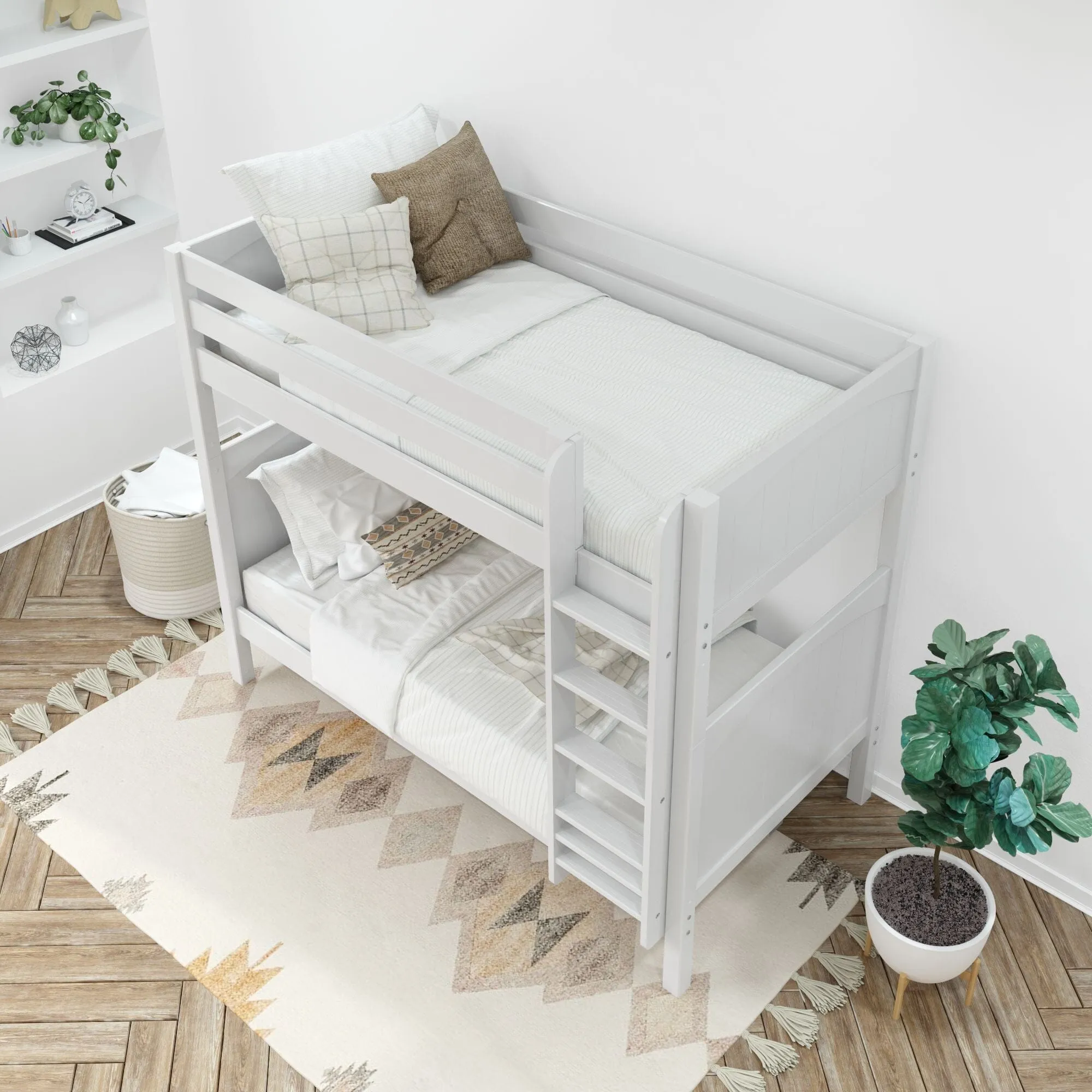 Twin XL High Bunk Bed with Ladder