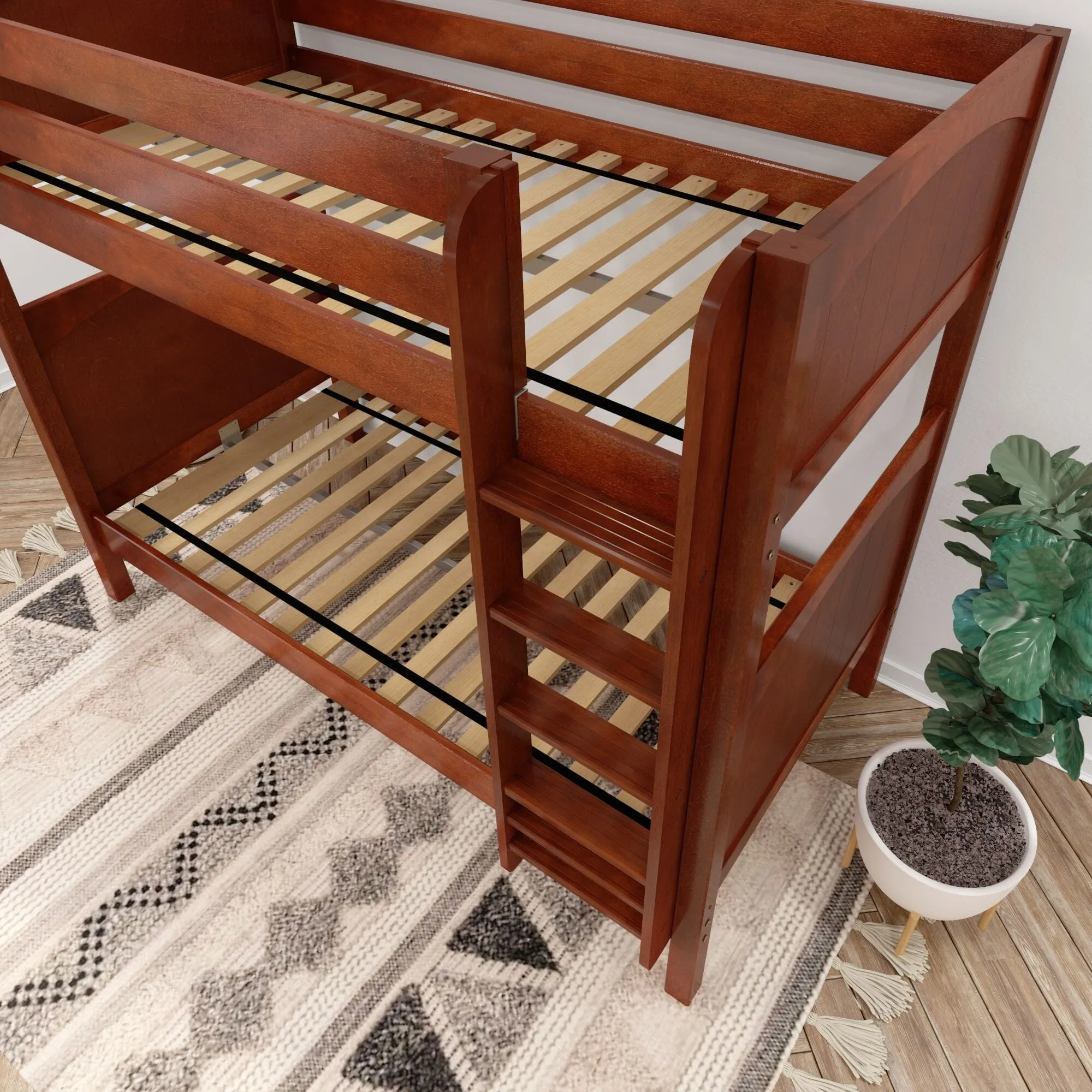 Twin XL High Bunk Bed with Ladder