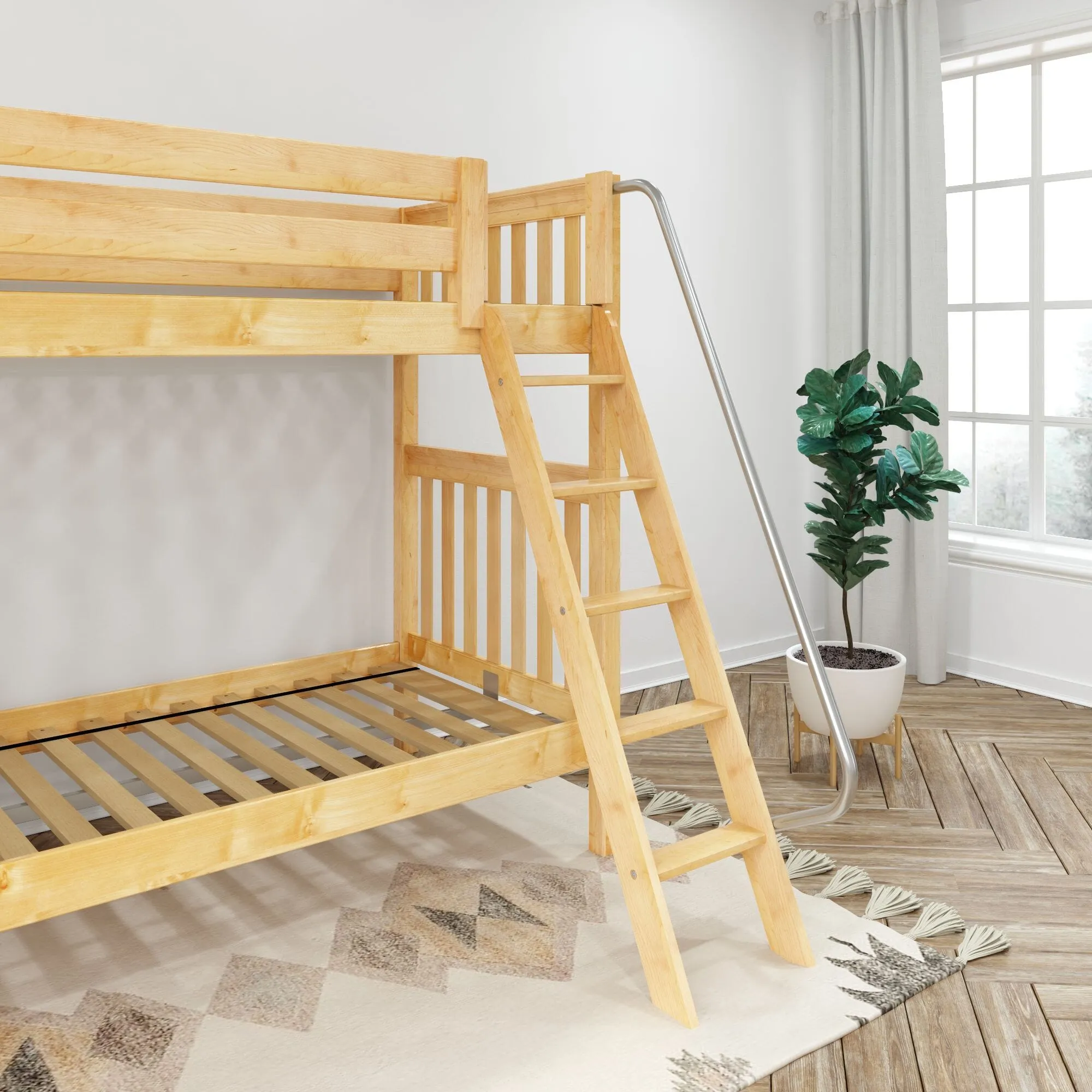 Twin XL High Bunk Bed with Ladder