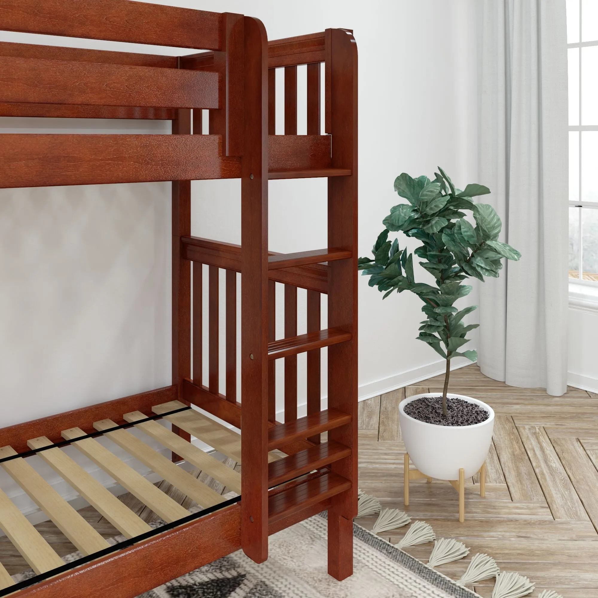 Twin XL High Bunk Bed with Ladder