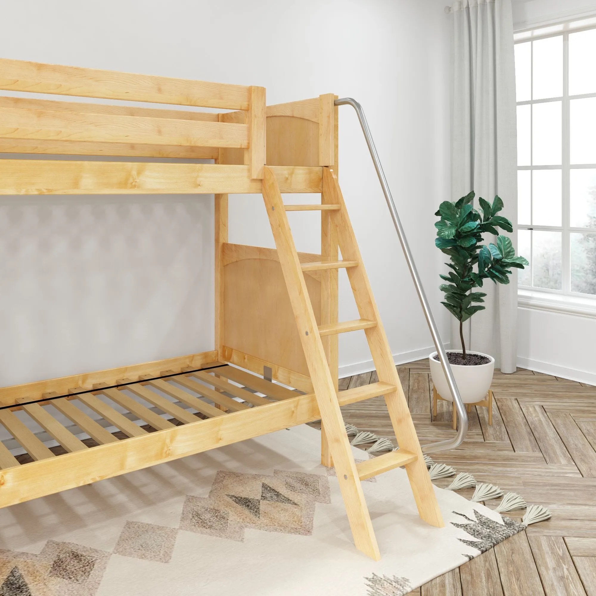 Twin XL High Bunk Bed with Ladder