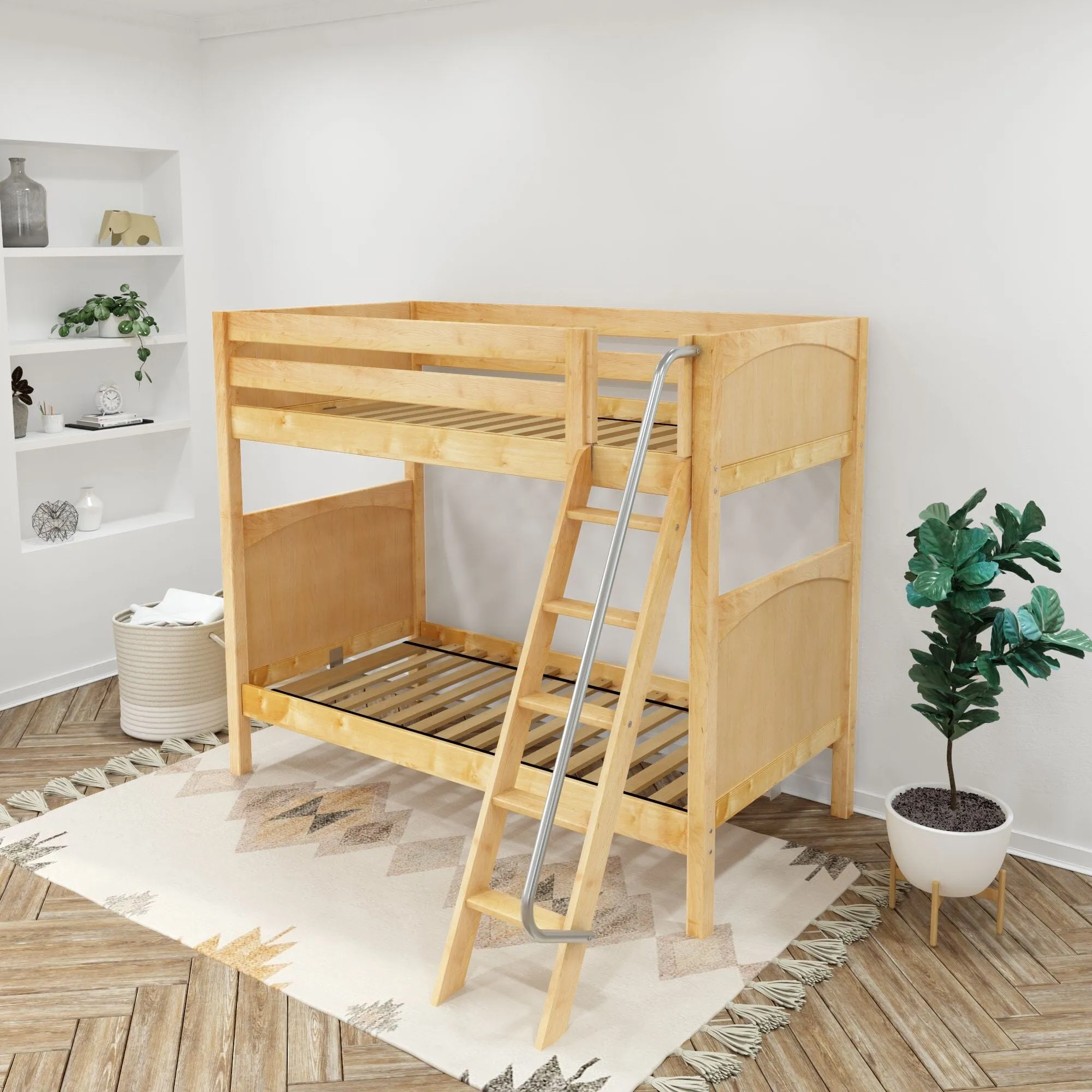 Twin XL High Bunk Bed with Ladder