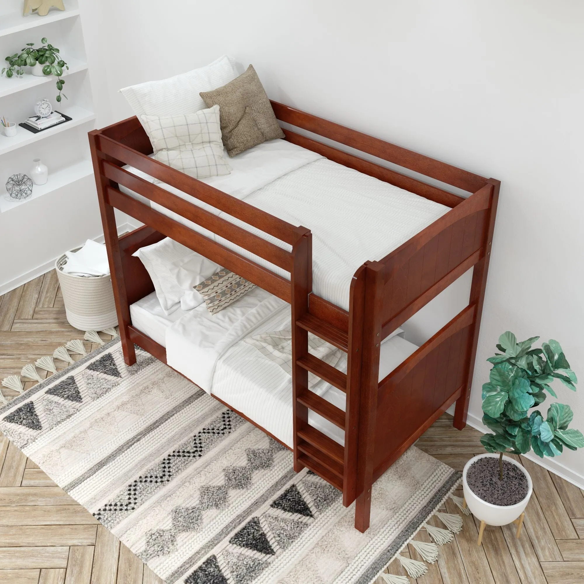 Twin XL High Bunk Bed with Ladder