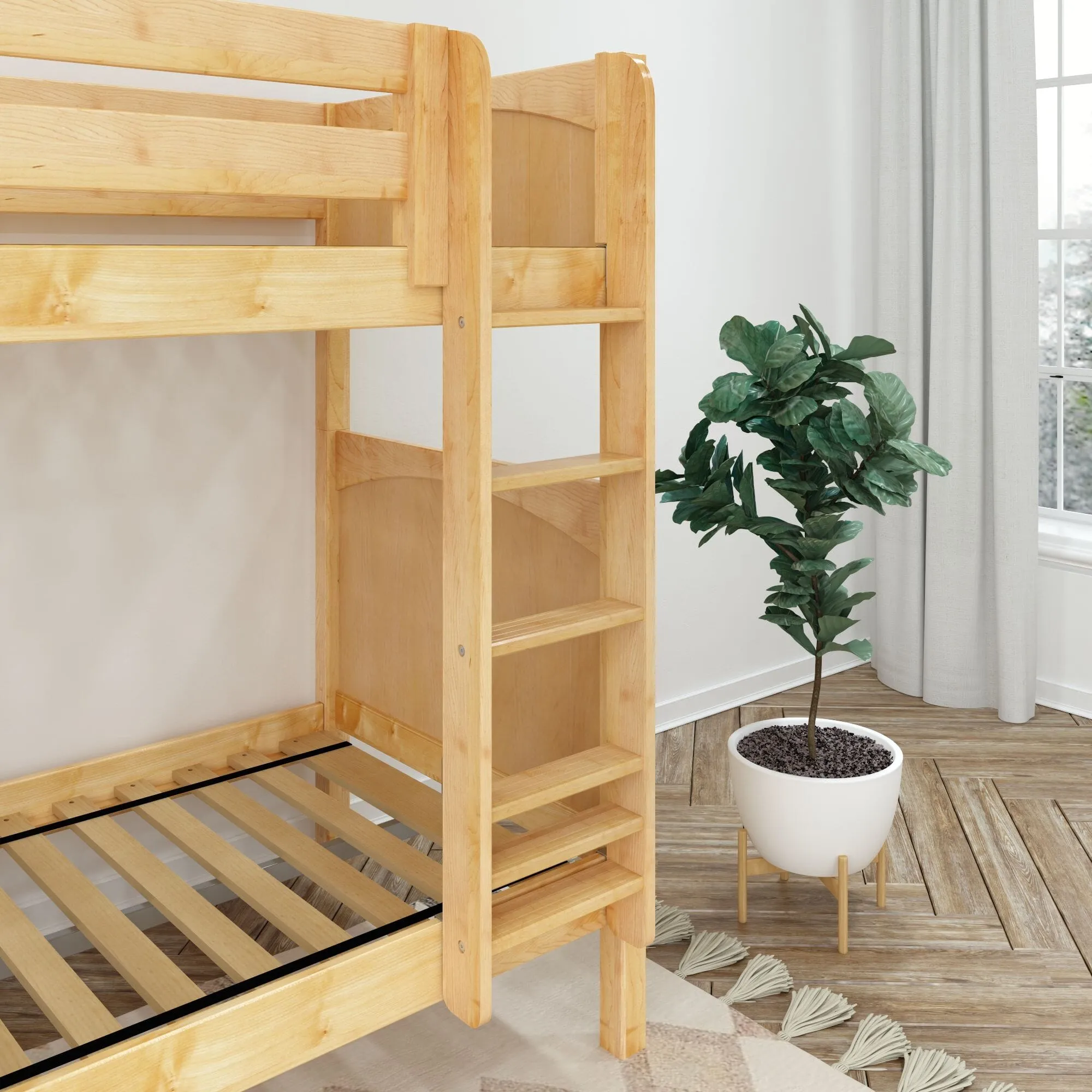 Twin XL High Bunk Bed with Ladder