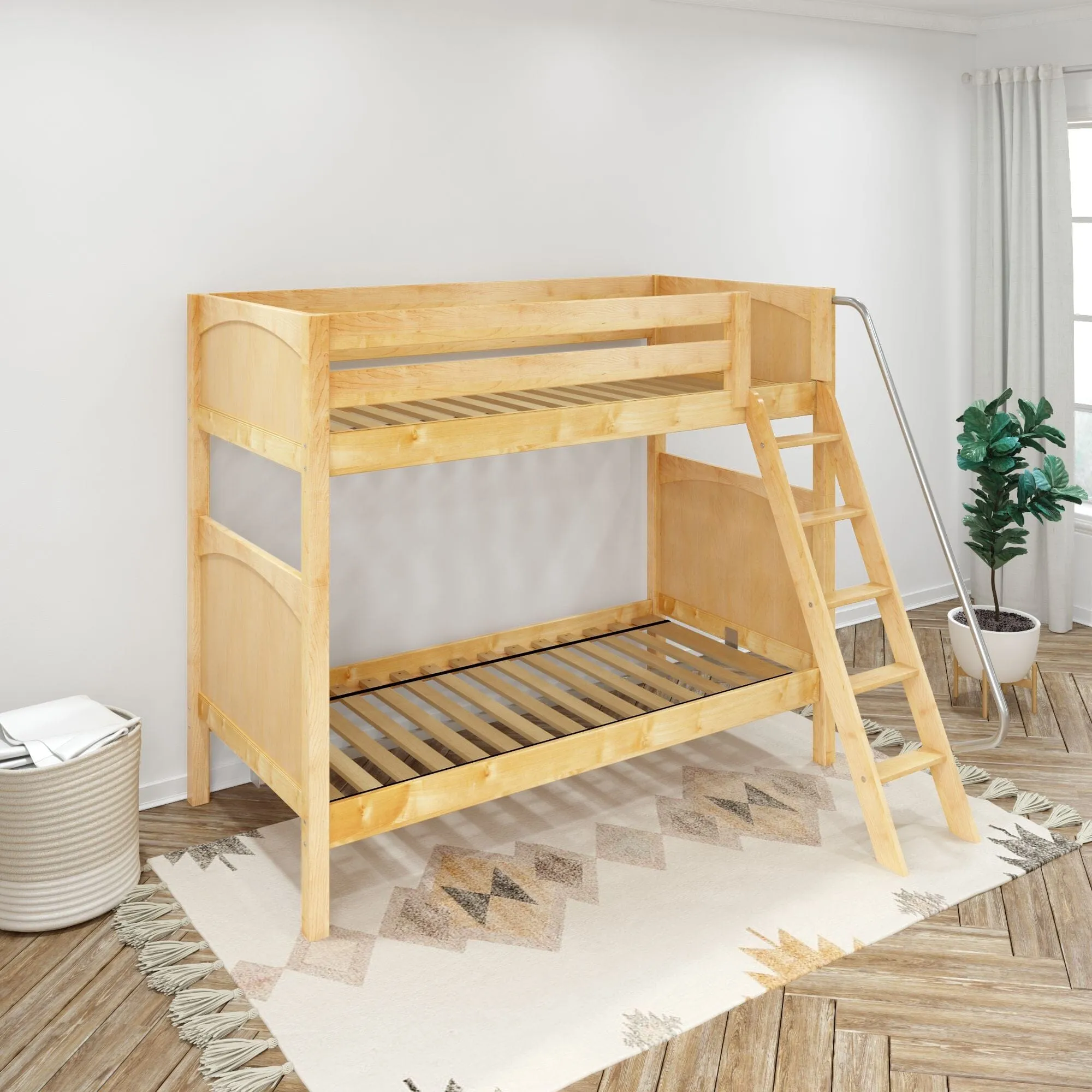 Twin XL High Bunk Bed with Ladder