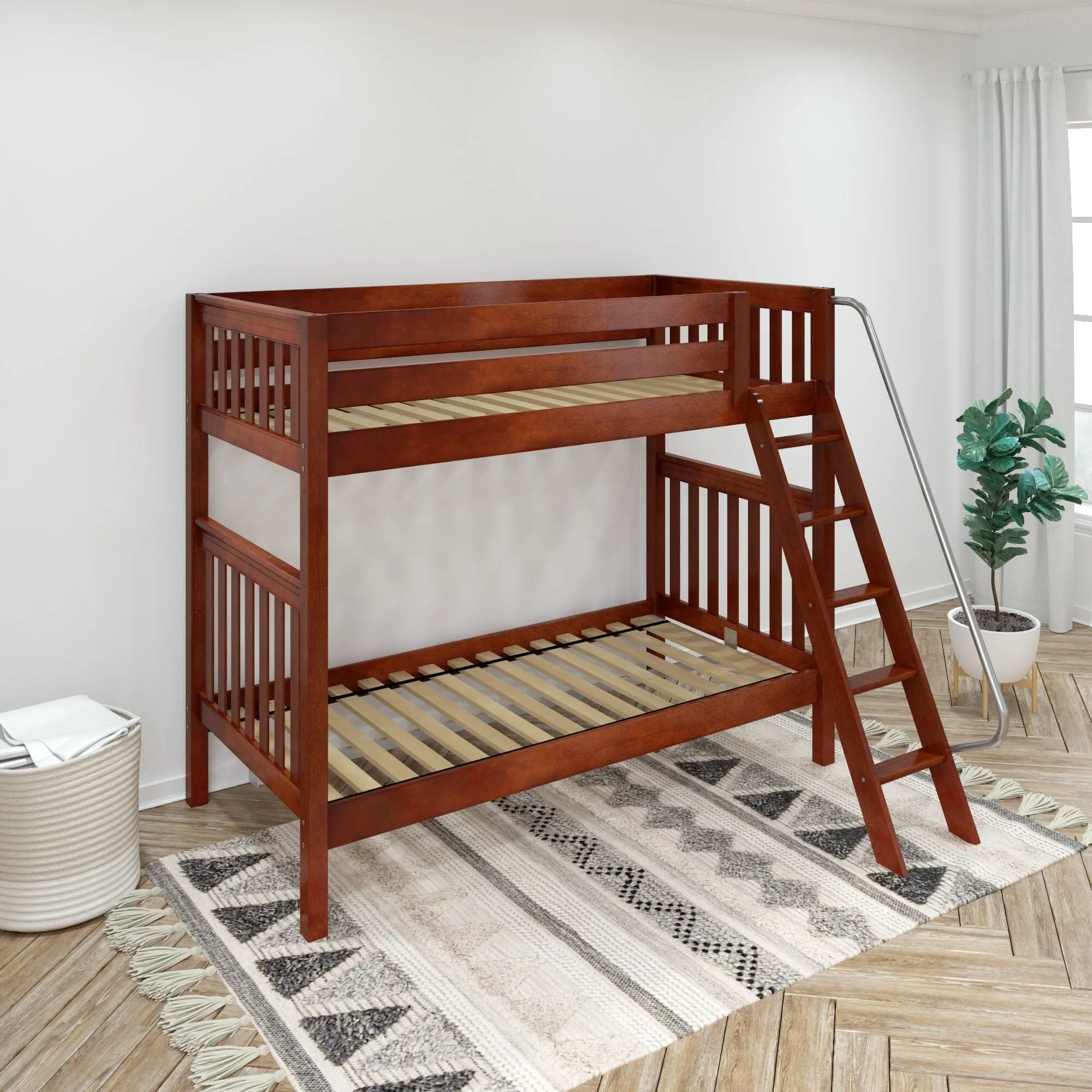 Twin XL High Bunk Bed with Ladder