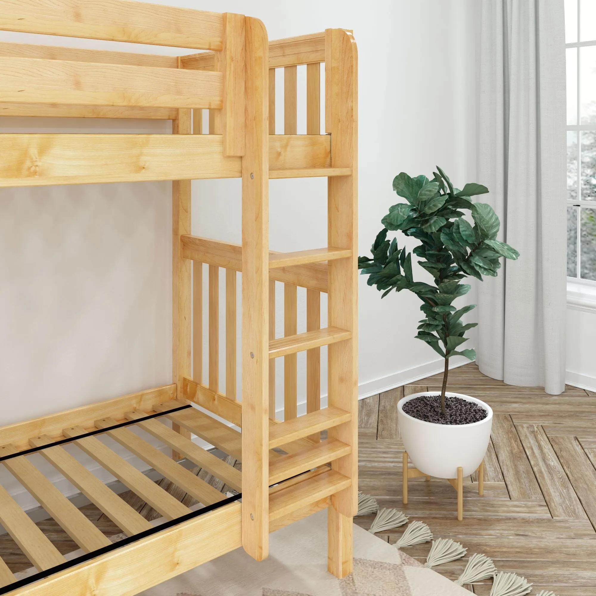 Twin XL High Bunk Bed with Ladder