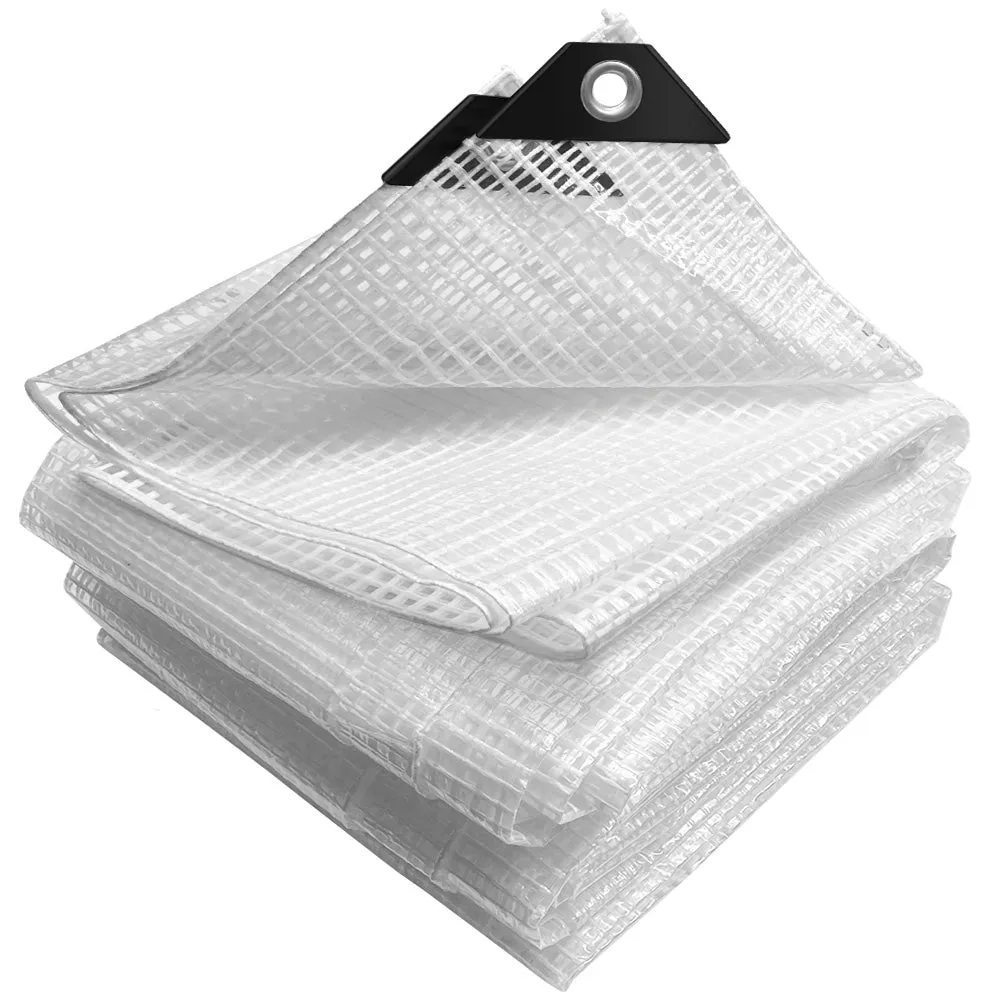 VOUNOT Protection tarpaulin in resistant and waterproof Polyethylene 180g/m² white 4x8m