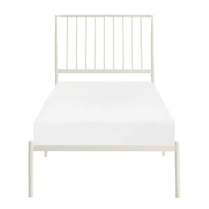 White Twin Platform Bed - Modern & Sturdy Design