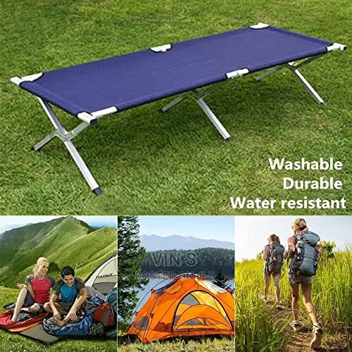 Wishbone Foldable Bed Folding Lightweight Bed & Portable Camping Cot with Carry Bag for Adults Hiking Hunting Traveling Stainless Steel(Multicolor)